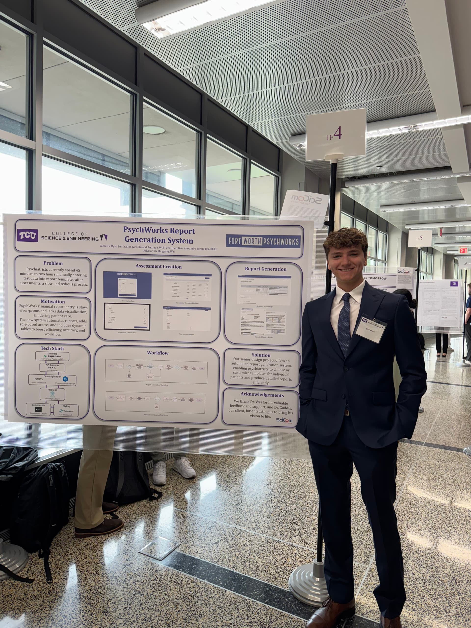 Presenting PsychWorks at the TCU Senior Research Symposium